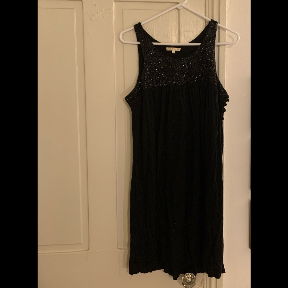 Black beaded Matty M dress